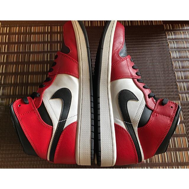 NIKE(ナイキ)の【中古】NIKEAIR JORDAN1 MID CHICAGO BLACKTOE メンズの靴/シューズ(スニーカー)の商品写真