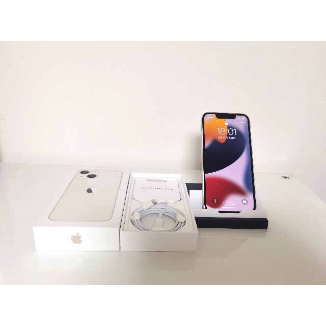 完成品 【美品】国内版SIMフリー iPhone13 mini 128GB スターライト