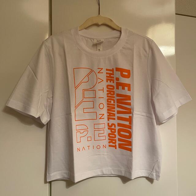 H&M(エイチアンドエム)の【新品】P.E NATION×H&M コラボ Tシャツ ホワイト XS レディースのトップス(Tシャツ(半袖/袖なし))の商品写真