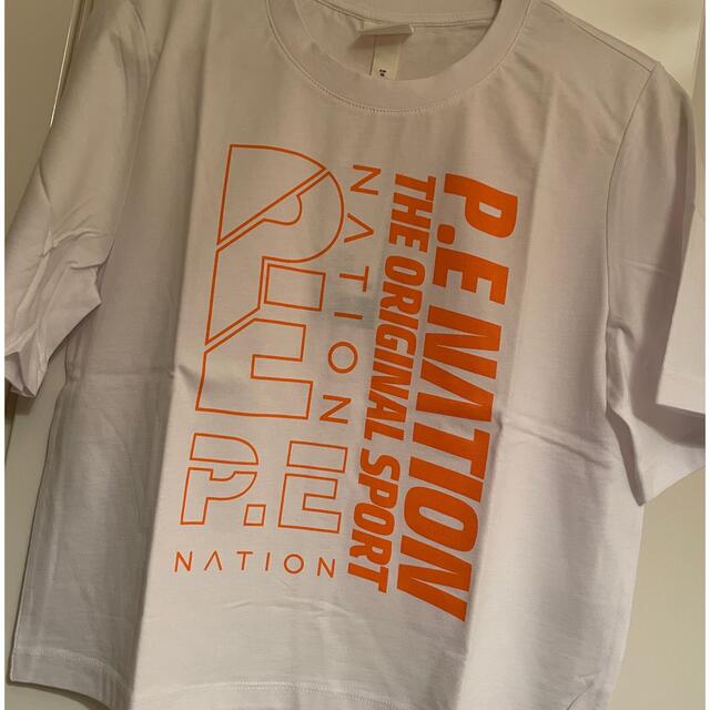 H&M(エイチアンドエム)の【新品】P.E NATION×H&M コラボ Tシャツ ホワイト XS レディースのトップス(Tシャツ(半袖/袖なし))の商品写真