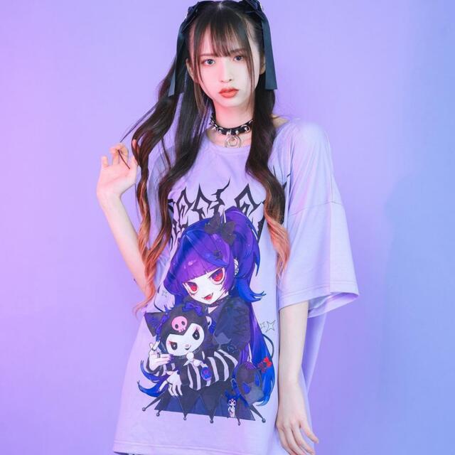 Ank Rouge(アンクルージュ)の『REFLEM × クロミ』新品未開封　BIG Tシャツ サンリオ　kuromi レディースのトップス(Tシャツ(半袖/袖なし))の商品写真