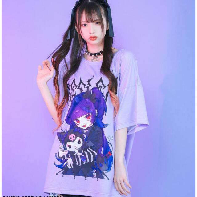 Ank Rouge(アンクルージュ)の『REFLEM × クロミ』新品未開封　BIG Tシャツ サンリオ　kuromi レディースのトップス(Tシャツ(半袖/袖なし))の商品写真