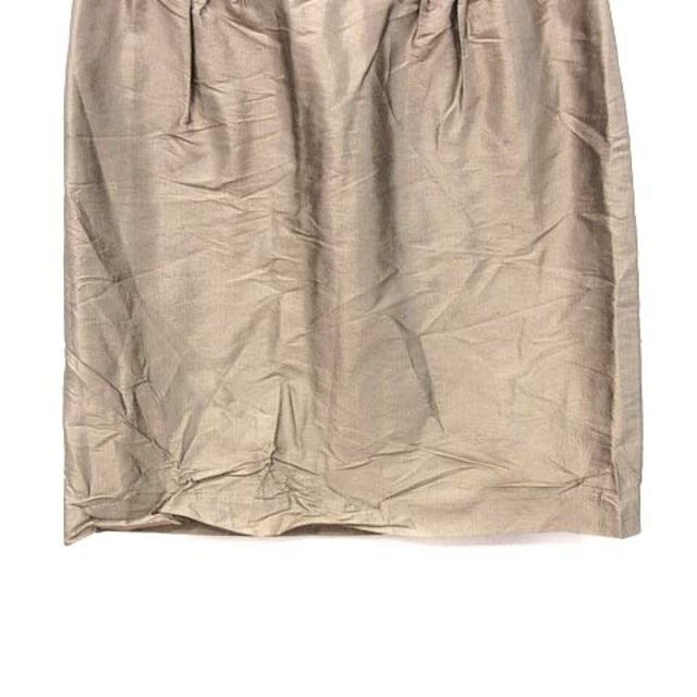 NOLLEY'S(ノーリーズ)のノーリーズ タイトスカート ひざ丈 シルク 絹 サテン 36 ベージュ レディースのスカート(ひざ丈スカート)の商品写真