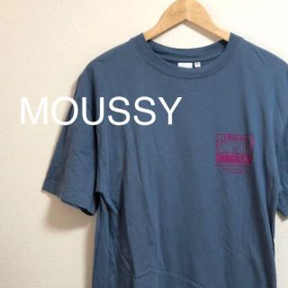 マウジー(moussy)のMOUSSY  マウジー　Tシャツ　SCRAP MAGAZINE   ブルー(Tシャツ(半袖/袖なし))