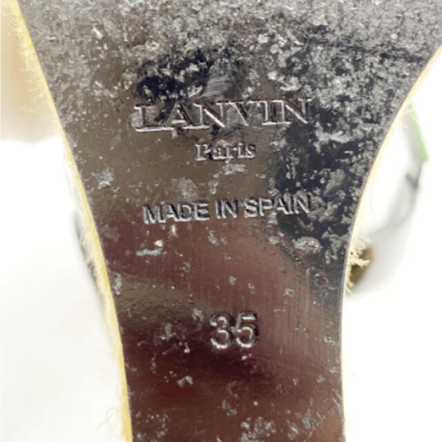 LANVIN  PARIS サンダル 夏 黒 白 緑 レディースの靴/シューズ(サンダル)の商品写真
