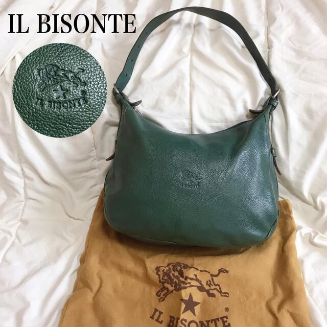 IL BISONTE ショルダーバッグ 標準保証 【極美品】イルビゾンテ ショルダーバッグ ヌメ革 レザー ダークブラウン ショルダーバッグ