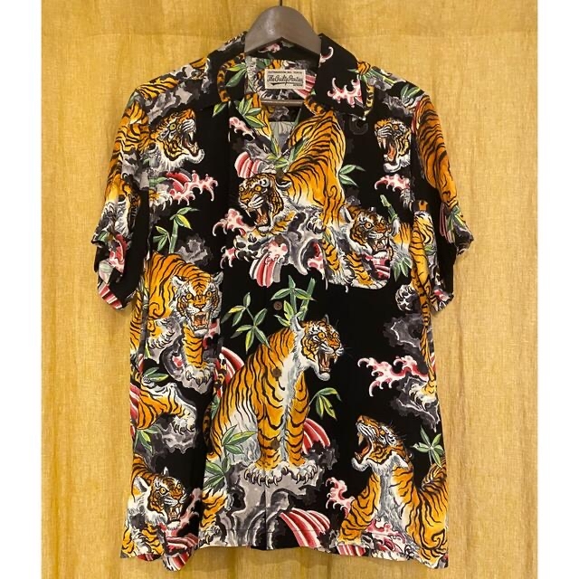 wackomaria 虎柄 アロハシャツ Hawaiian shirt 黒 XL