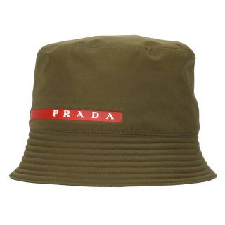 プラダ(PRADA)のプラダ 2HC137_1L4K テクニカルファブリックサイドロゴバケットハット メンズ XL(帽子)