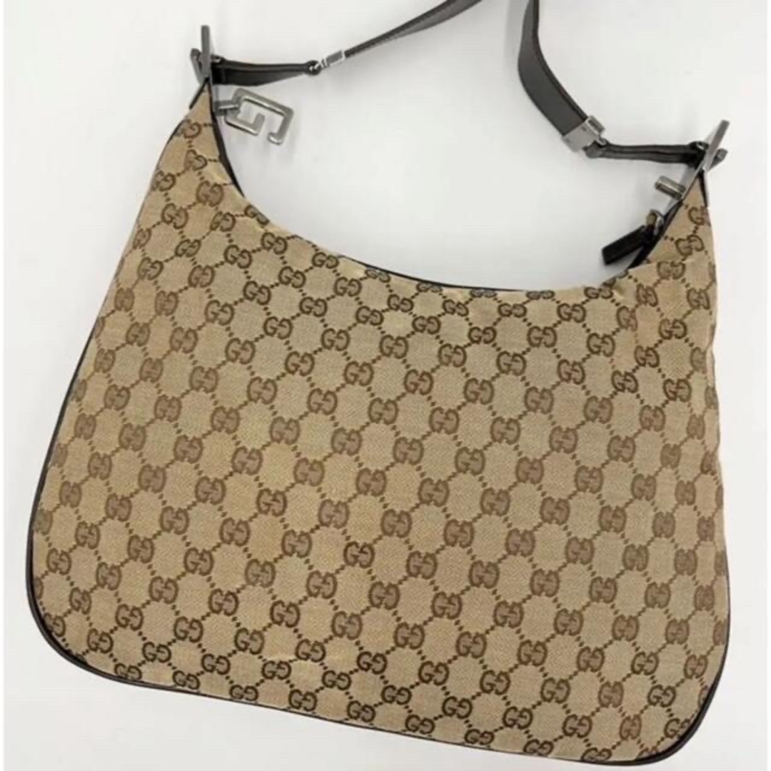 Gucci(グッチ)の【値下】美品GUCCI ワンショルダーバッグGG シェリーラインキャンバスG金具 レディースのバッグ(ショルダーバッグ)の商品写真