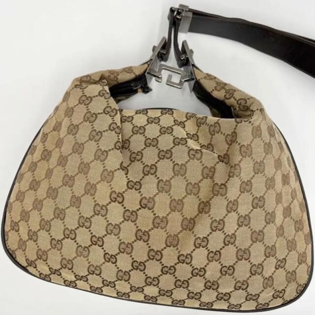 Gucci(グッチ)の【値下】美品GUCCI ワンショルダーバッグGG シェリーラインキャンバスG金具 レディースのバッグ(ショルダーバッグ)の商品写真