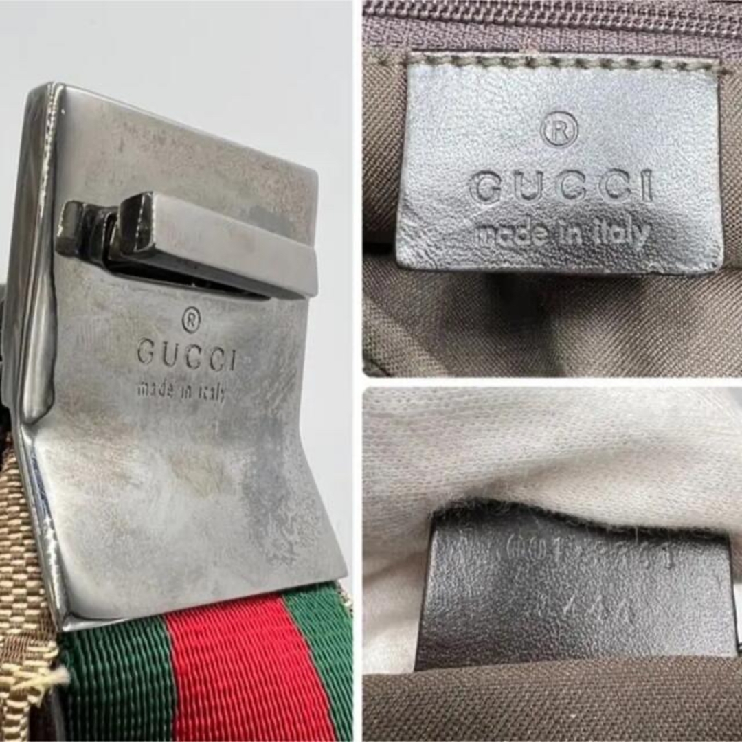 Gucci(グッチ)の【値下】美品GUCCI ワンショルダーバッグGG シェリーラインキャンバスG金具 レディースのバッグ(ショルダーバッグ)の商品写真