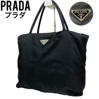 ハンドバッグ 良品 *PRADA プラダ* トライアングルロゴ ナイロン