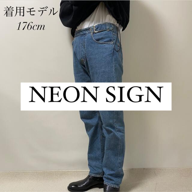 ”NEON SIGN”side adjuster denim pants
