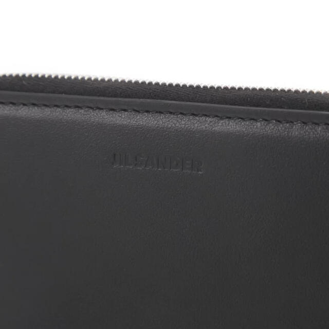 Jil Sander(ジルサンダー)のジルサンダー JIL SANDER ジップ2つ折り財布 小銭入れ付き ブラック メンズのファッション小物(折り財布)の商品写真