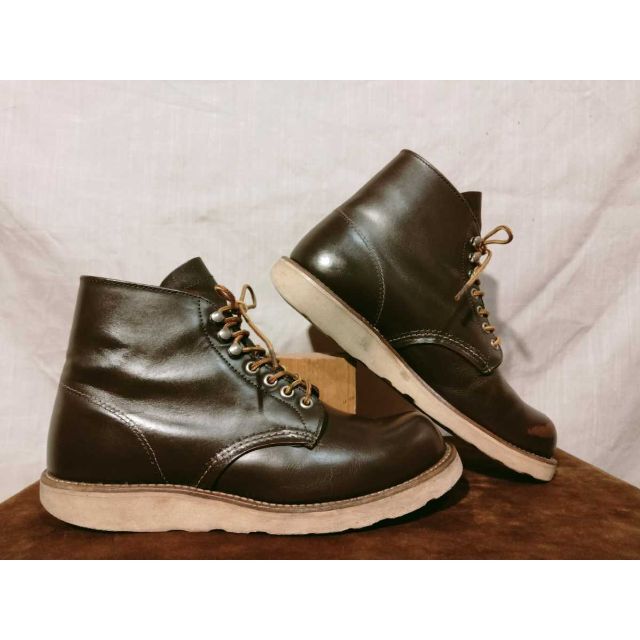 四角犬タグ◇REDWING レッドウィング 8160 ガラスレザー 7.5D - ブーツ