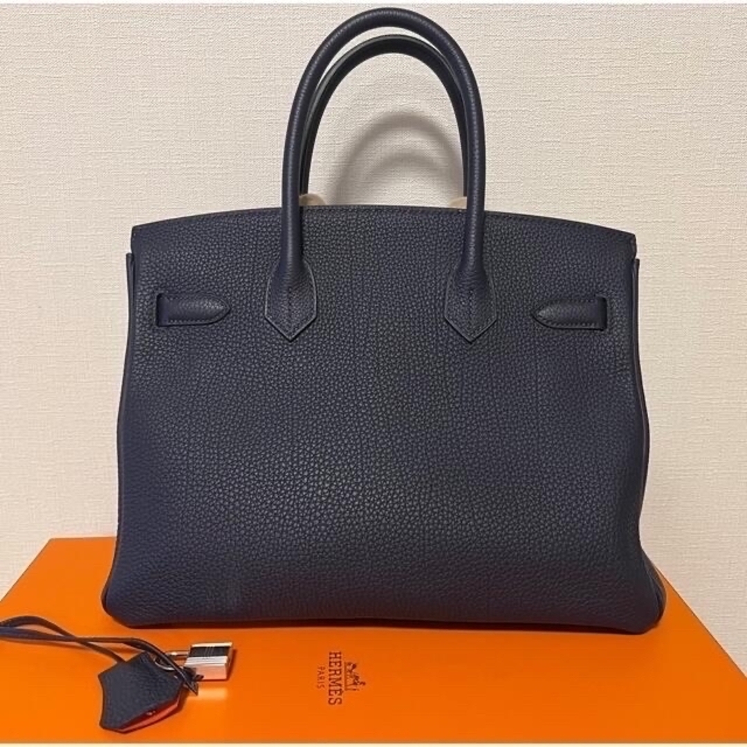 Hermes(エルメス)のエルメス　バーキン　ヴェルソ30ブルーニュイ／オレンジポピー レディースのバッグ(ハンドバッグ)の商品写真