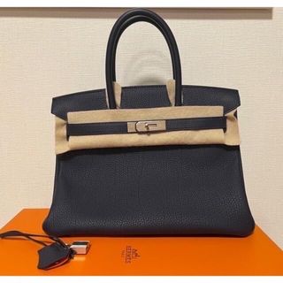 エルメス(Hermes)のエルメス　バーキン　ヴェルソ30ブルーニュイ／オレンジポピー(ハンドバッグ)