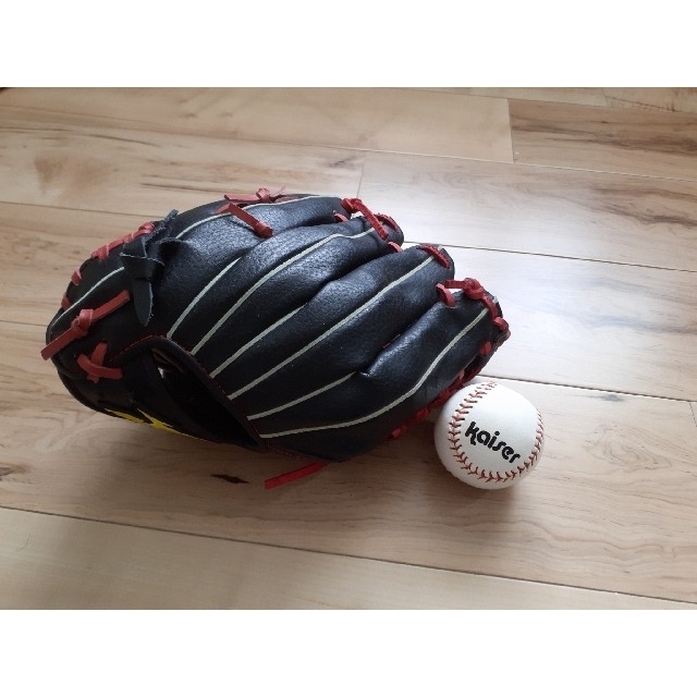 MIZUNO(ミズノ)のミズノ少年軟式用野球グラブ(オールラウンド用)Lサイズ&ボールセット スポーツ/アウトドアの野球(グローブ)の商品写真
