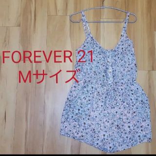 フォーエバートゥエンティーワン(FOREVER 21)のMsize　フォーエバー21　サロペット　花柄　ピンク　キャミソール(サロペット/オーバーオール)