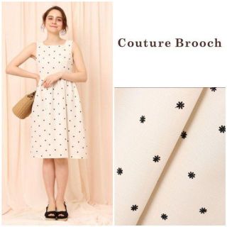 クチュールブローチ(Couture Brooch)の【couture brooch】洗えるデイジードットワンピース 38 膝丈(ひざ丈ワンピース)