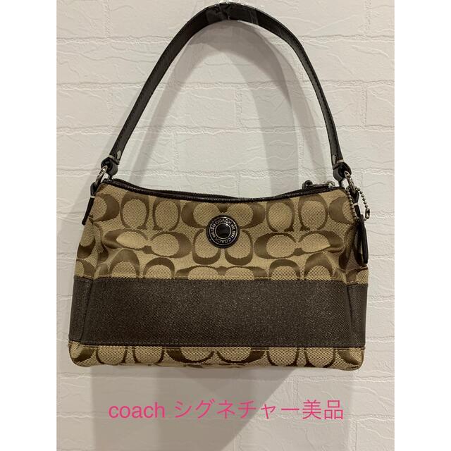COACH コーチ シグネチャーショルダーバッグミニバッグ美品