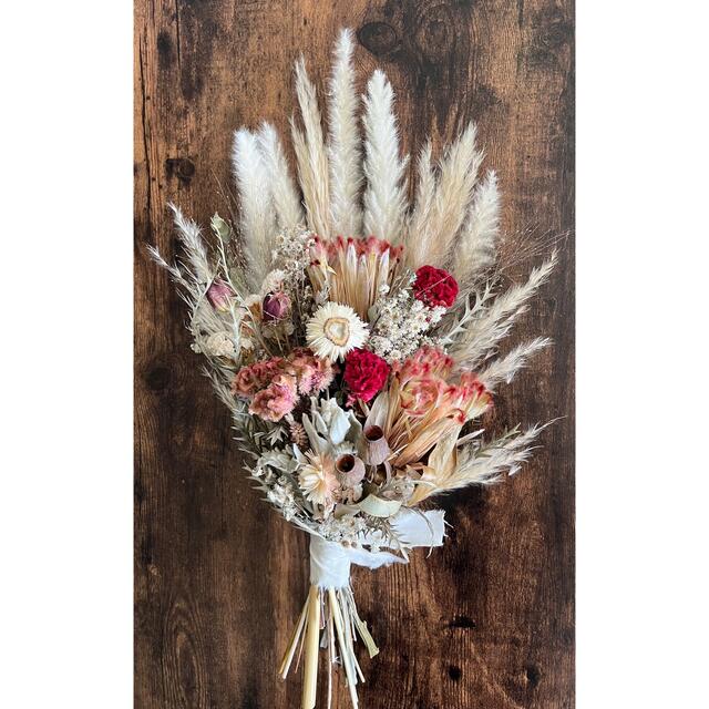 Red ＆pink bouquet boutonniere no.367