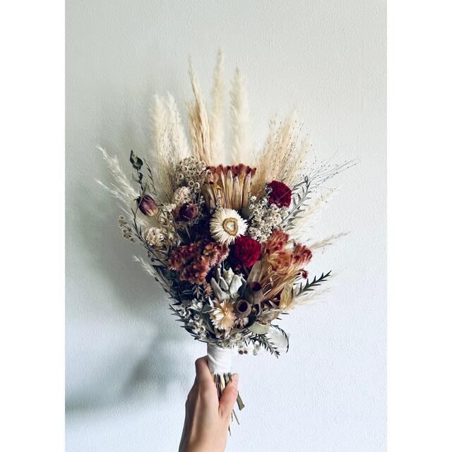 Red ＆pink bouquet boutonniere no.367