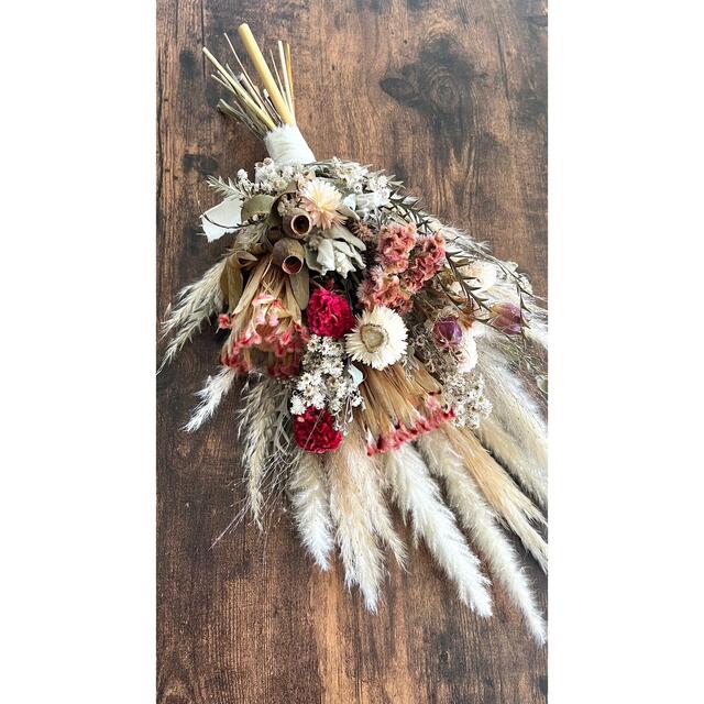 Red ＆pink bouquet boutonniere no.367