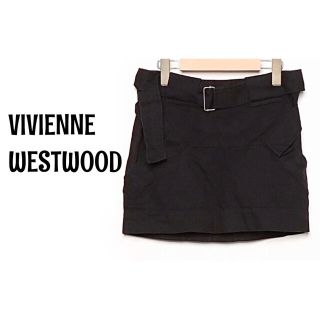 ヴィヴィアンウエストウッド(Vivienne Westwood)のヴィヴィアンウエストウッド【美品】ベルト付き コットン ミニ スカート(ミニスカート)