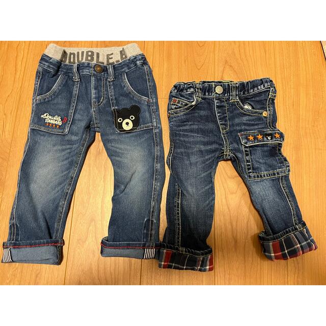 DOUBLE.B(ダブルビー)のミキハウス　ダブルビー　デニム 2枚セット キッズ/ベビー/マタニティのキッズ服男の子用(90cm~)(パンツ/スパッツ)の商品写真