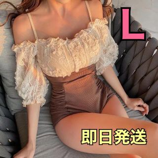 【SALE・即日発送】レース♡セクシー　大人可愛い♡ワンピース水着　Lサイズ(水着)