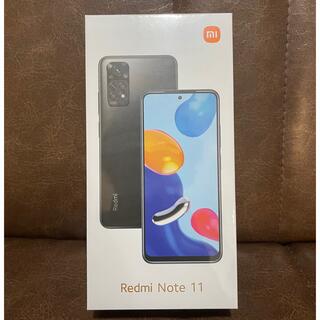 アンドロイド(ANDROID)のRedmi Note 11 グラファイトグレー　新品未使用(スマートフォン本体)