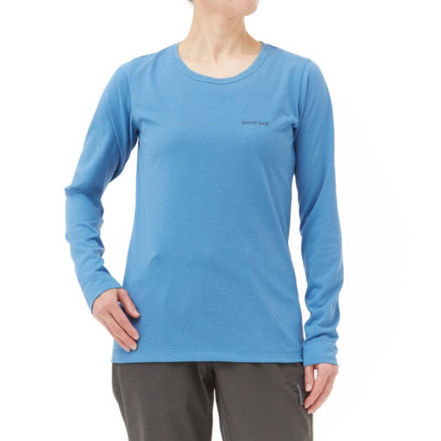 mont bell(モンベル)のWIC.ロングスリーブスリムT ワンポイントロゴ Women's 長袖  レディースのトップス(Tシャツ(長袖/七分))の商品写真
