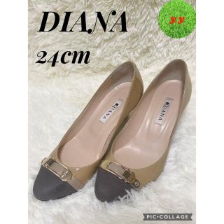 ダイアナ(DIANA)の【美品】DIANA (ダイアナ) パンプスハイヒール　エナメル　スエード24cm(ハイヒール/パンプス)