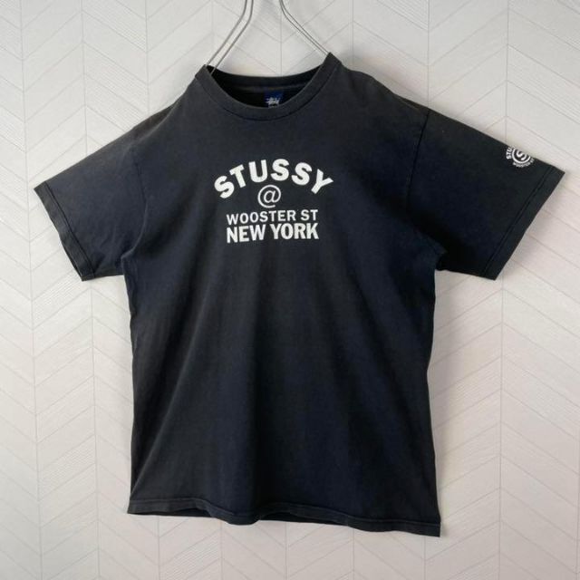 超激レア 90s USA製 オールド ステューシー 紺タグ Tシャツ 半袖 墨黒 4