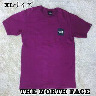 ザノースフェイス(THE NORTH FACE)の美品 ノースフェイス Tシャツ パープル ワンポイント(Tシャツ/カットソー(半袖/袖なし))