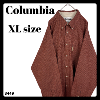 コロンビア(Columbia)のUSA古着 columbia コロンビア 長袖シャツ チェック ブラウン XL(シャツ)