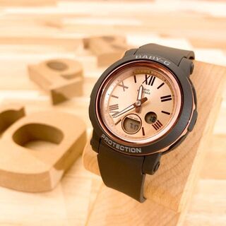 ベビージー(Baby-G)の未使用【カシオ】ベビージーBaby-G腕時計BGA-290 茶×ピンクゴールド(腕時計)