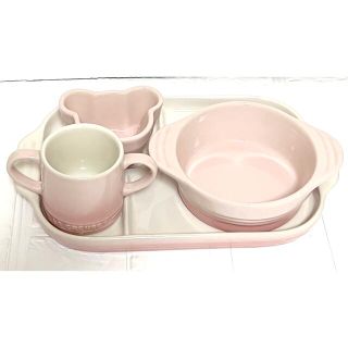 ルクルーゼ(LE CREUSET)のル・クルーゼ　ベビー食器　ミルキーピンク(離乳食器セット)