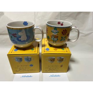 ノリタケ(Noritake)の【未使用】マグカップ　ムーミンマグカップ　ムーミンベビー　2点　ノリタケ(グラス/カップ)