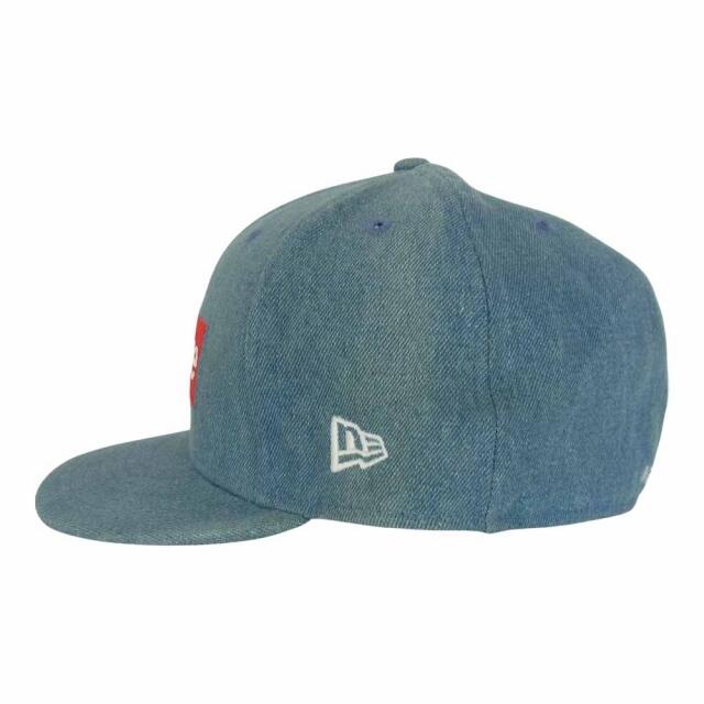 Supreme(シュプリーム)のSupreme シュプリーム 帽子 12SS New Era Box Logo Cap ニューエラ デニム ボックスロゴ ベースボール キャップ ライトブルー系【中古】 メンズの帽子(その他)の商品写真