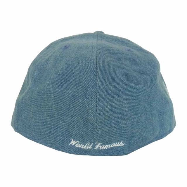 Supreme(シュプリーム)のSupreme シュプリーム 帽子 12SS New Era Box Logo Cap ニューエラ デニム ボックスロゴ ベースボール キャップ ライトブルー系【中古】 メンズの帽子(その他)の商品写真