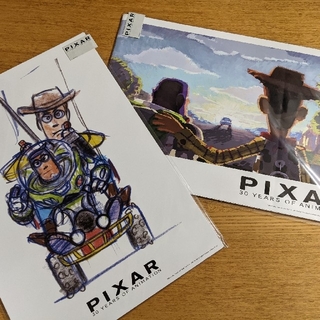 ディズニー(Disney)の☆30周年記念PIXAR展　限定ポスター☆　2枚セット(キャラクターグッズ)
