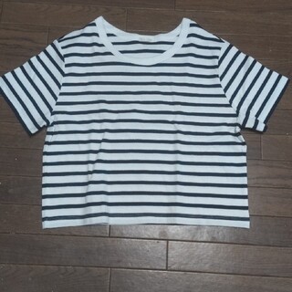 ジーユー(GU)のGU ボーダーTシャツ　XXL(Tシャツ(半袖/袖なし))