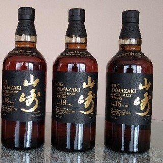【SUNTORY】山崎18年シングルモルトウイスキー3 本(ウイスキー)