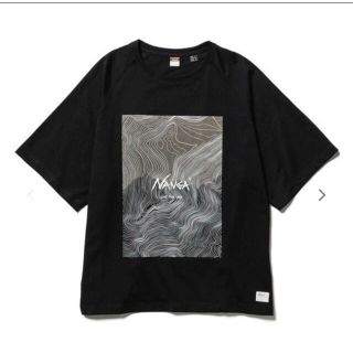 ナンガ(NANGA)のNANGA ナンガ エコハイブリッド ルーズ コントアーマップTシャツ　ブラック(Tシャツ/カットソー(半袖/袖なし))