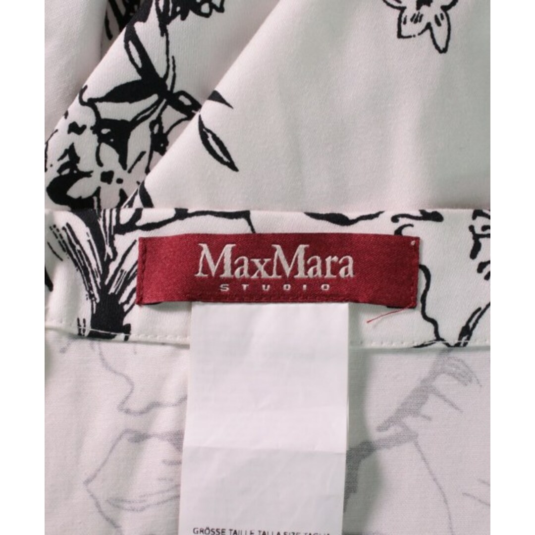 Max Mara STUDIO ひざ丈スカート 38(S位) 白x黒(花柄) 【古着】【中古 ...