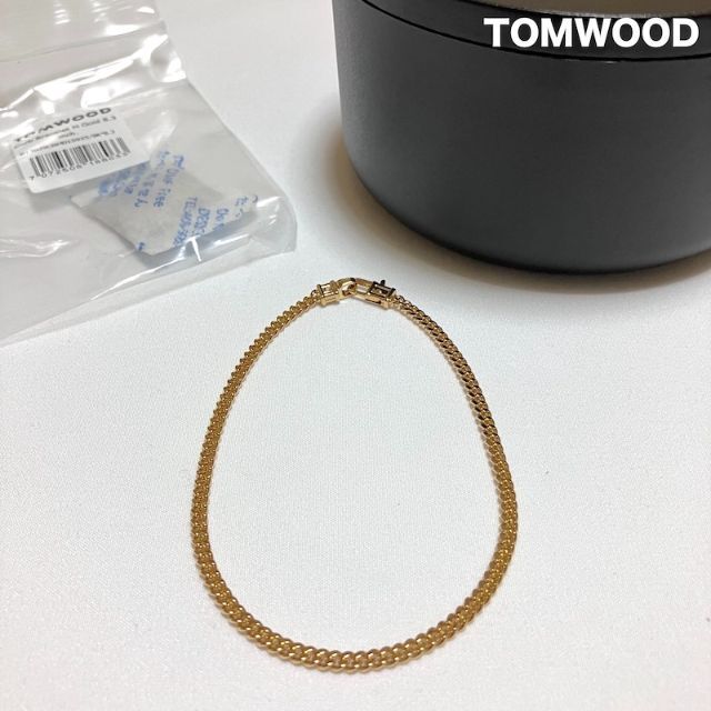 新品 TOMWOOD カーブチェーン M GOLD ブレスレット 3373