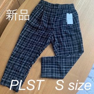 プラステ(PLST)の新品　プラステ　S チェック柄プリントテーパードパンツ(カジュアルパンツ)