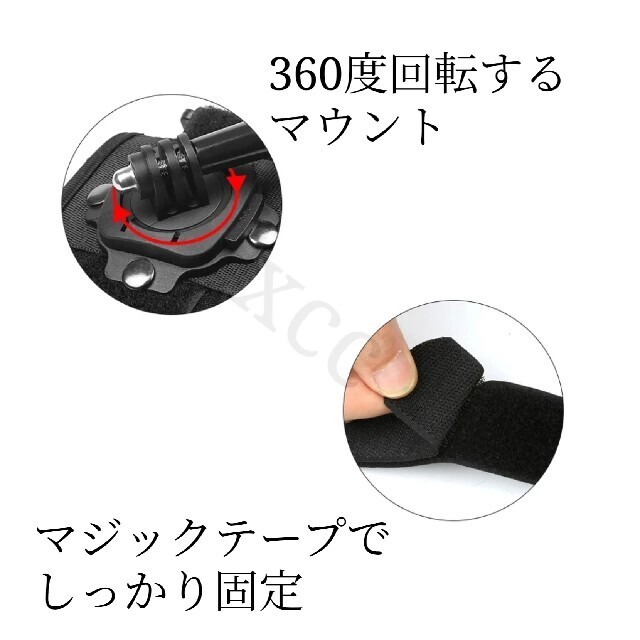 ゴープロ　360度回転　リストマウント　ネジ付き　手首やポールに装着 スマホ/家電/カメラのカメラ(その他)の商品写真